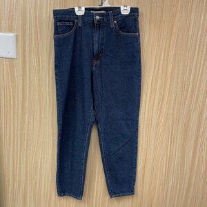 Levi's High Rise Women's Jeans in Dark Blue Denim High Waist Mom Jeans Size 29